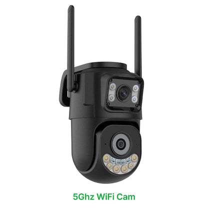 Caméra De Surveillance Extérieure Double Objectif Wi‑Fi