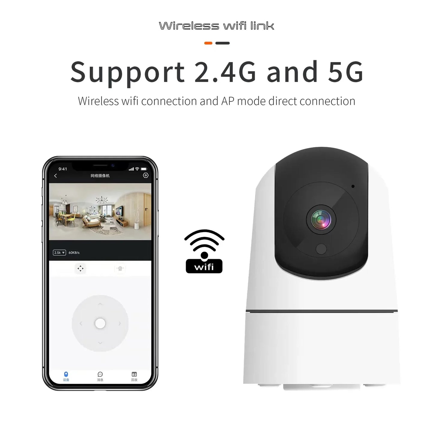 Caméra De Surveillance Intérieure Wi-Fi 6MP Avec Suivi Automatique