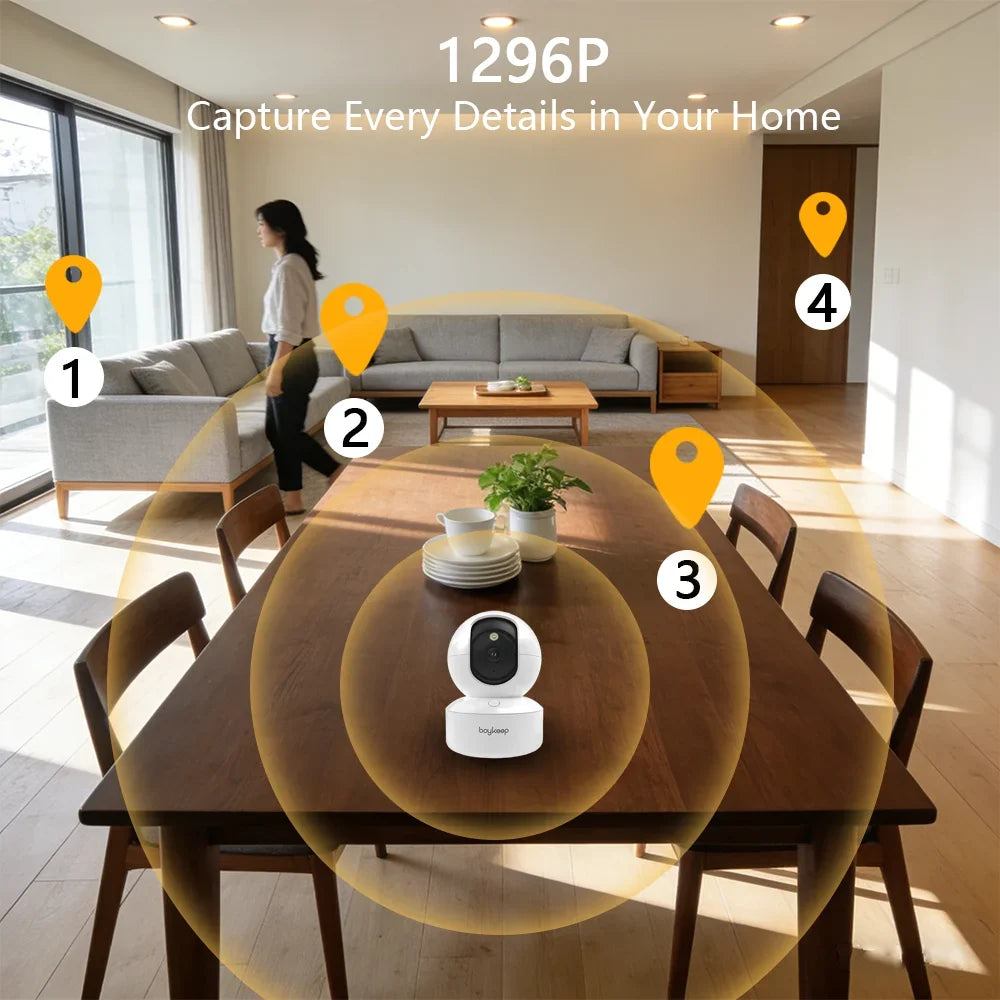 Caméra Intérieure WiFi 3MP avec Suivi Automatique